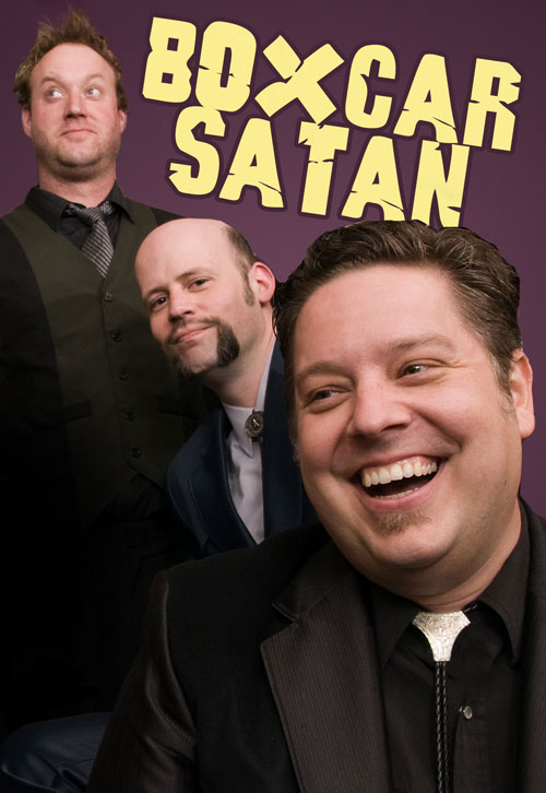 Boxcar Satan is Aaron Seibert (upper left), Patrick Sane (middle), and Sanford Allen (lower right).